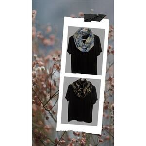 Pair of infinity scarves - J.Jill & unbranded. 2000s Floral